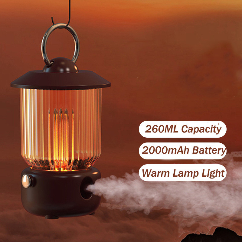 Kerozin lámpás párásító falra szerelhető légdiffúzor Tölthető tisztító Retro asztali ködkészítő Fogger 250ml otthoni irodába