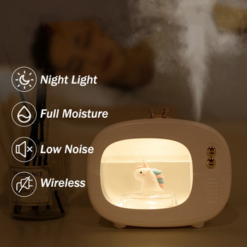 Σχεδιασμός τηλεόρασης Υγραντήρας αέρα Cartoon Diffuser Wireless Household Purifier Nano Mist Maker Machine 400ML Fragrance Fogger With Light