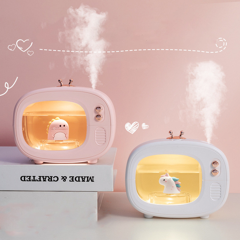 Σχεδιασμός τηλεόρασης Υγραντήρας αέρα Cartoon Diffuser Wireless Household Purifier Nano Mist Maker Machine 400ML Fragrance Fogger With Light