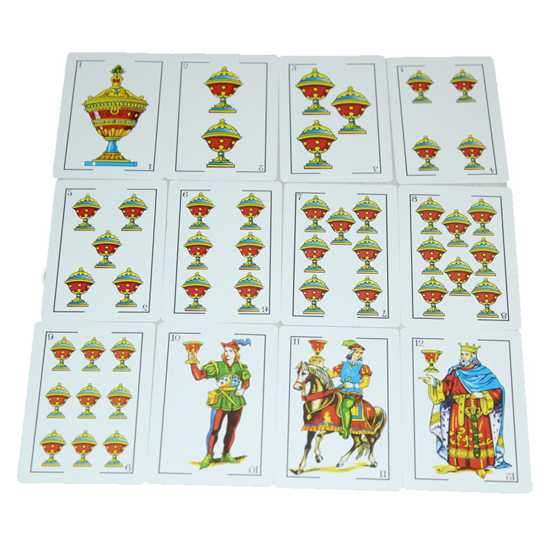 1 set/50 buc cărți de joc din plastic spaniol Cărți rezistente la apă Cărți de joc durabile Cadou creativ Joc de cărți de poker cu design nou