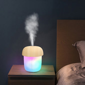 Aranyos gombás párásító USB párásító otthoni baba autós irodai párásító 250 ml párás párásító éjszakai fényekkel