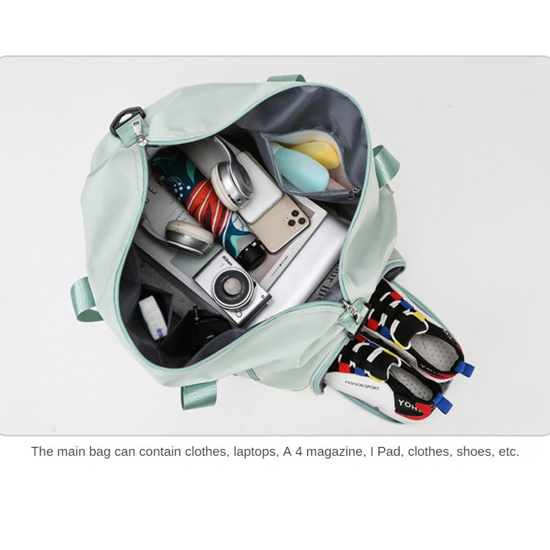 Moterų sportinė treniruoklių salė Kelioniniai sausi šlapi krepšiai Daugiafunkcinis pečių siuntų paketas, treniruočių rankinė su atskiru batų skyriumi