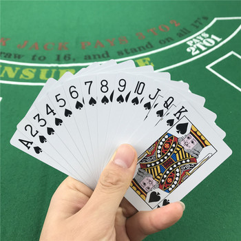 PVC покер настолни игри Карти за игра Пластмасови бакара Texas Hold\'em покер карти Червени и сини Водоустойчива игра с карти за носене