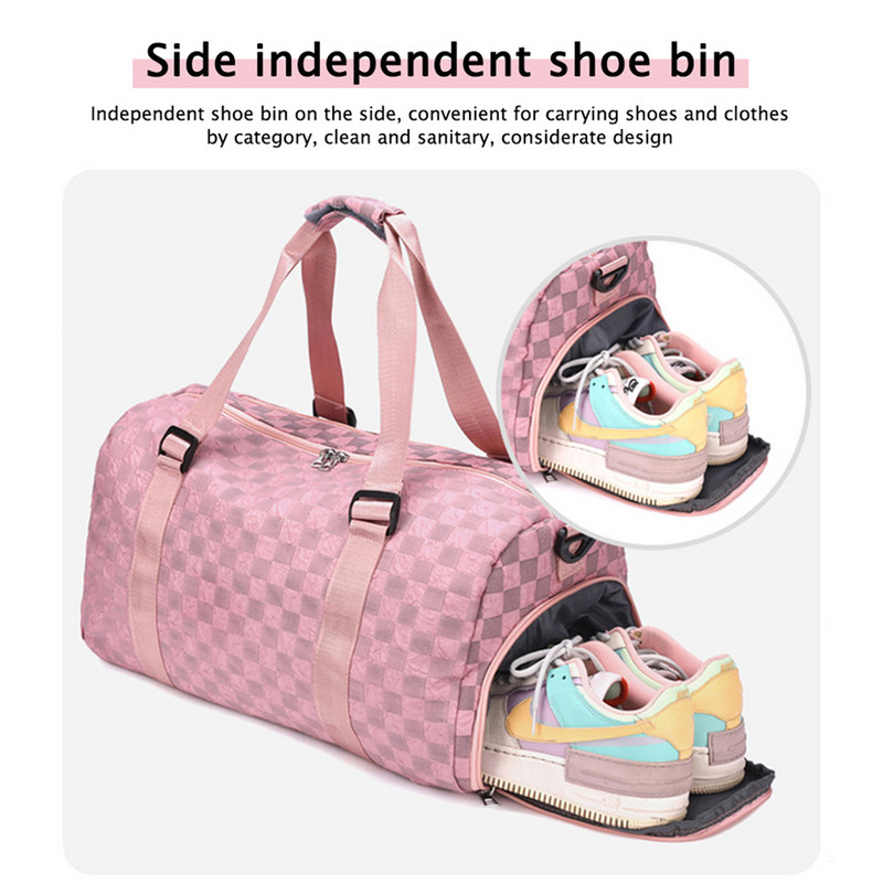 „Oxford“ kūno rengybos krepšys, didelės talpos languotas sauso šlapio atskyrimo krepšys, atsparus vandeniui, daugiafunkcis, atsparus dilimui, skirtas lauko futbolui