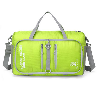 Ανδρικές πτυσσόμενες τσάντες γυμναστικής Protable γυναίκες Τσάντα ταξιδιού Μεγάλης χωρητικότητας Τσάντα Tote Τσάντα αδιάβροχη νάιλον τσάντα ταξιδιού Duffel Μαύρη ανδρική αποσκευή