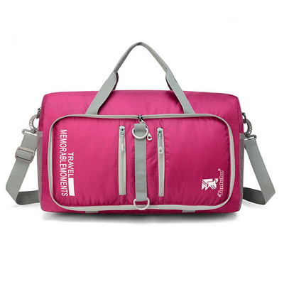 Ανδρικές πτυσσόμενες τσάντες γυμναστικής Protable γυναίκες Τσάντα ταξιδιού Μεγάλης χωρητικότητας Τσάντα Tote Τσάντα αδιάβροχη νάιλον τσάντα ταξιδιού Duffel Μαύρη ανδρική αποσκευή