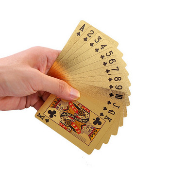 Παιχνίδι πόκερ με χρυσό ασημένιο αλουμινόχαρτο Παιχνίδι πόκερ PVC πλαστικό αδιάβροχο ανθεκτικό Creative Magic χαρτοπαικτική λέσχη πόκερ