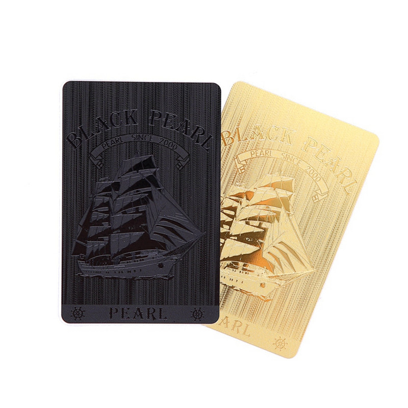 Παιχνίδι πόκερ με χρυσό ασημένιο αλουμινόχαρτο Παιχνίδι πόκερ PVC πλαστικό αδιάβροχο ανθεκτικό Creative Magic χαρτοπαικτική λέσχη πόκερ