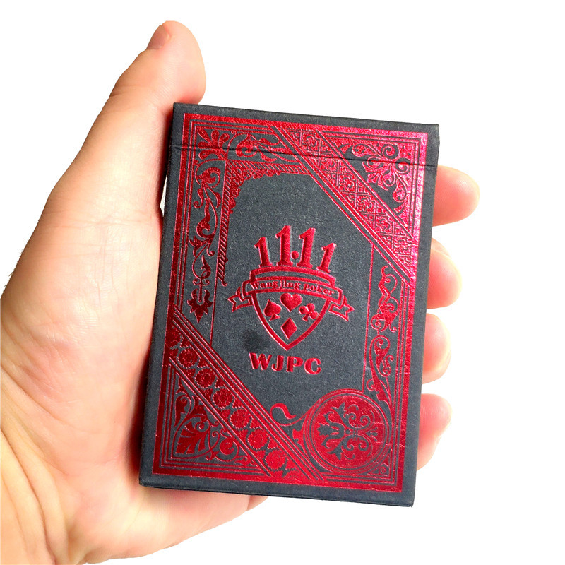 Vandeniui atsparus plastikinis pokeris juodas PVC žaidimo kortelių rinkinys auksinė sidabrinė folija pokerio kaladė žaidimo kortų vakarėlis klasikinių magiškų triukų įrankis "Joker"