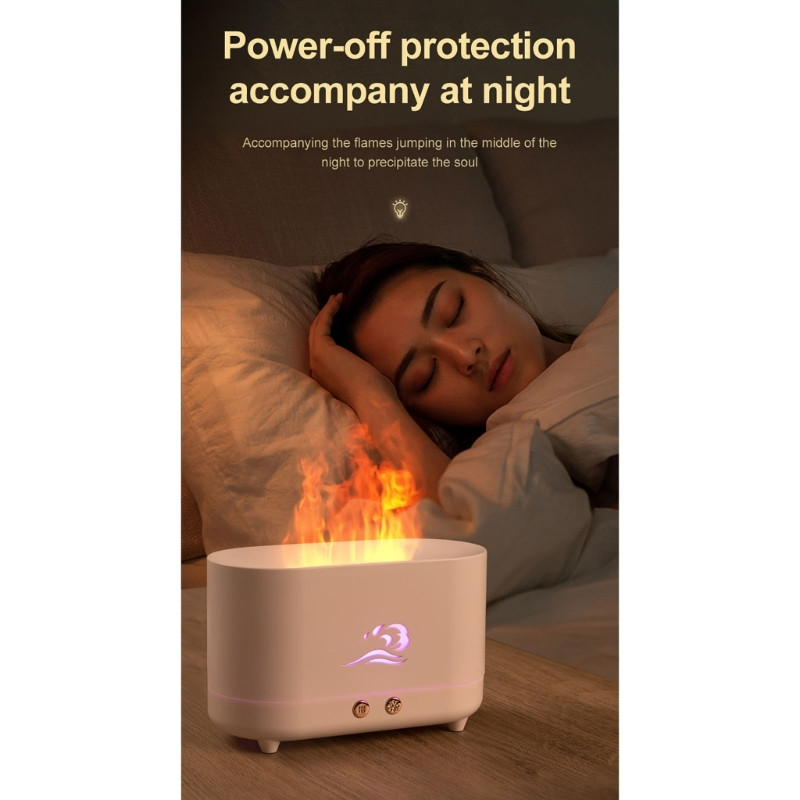 2023 m. naujas 225 ml vėsus drėkintuvas namų mini staliniam drėkintuvui su LED liepsnos šviesos ultragarso vėsinimo aparatu