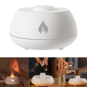 2023 New Flame Essential Oil Diffuser 7 Color Lights Diffuser Super Quiet Humidifier Air Electric Aroma-Diffuser