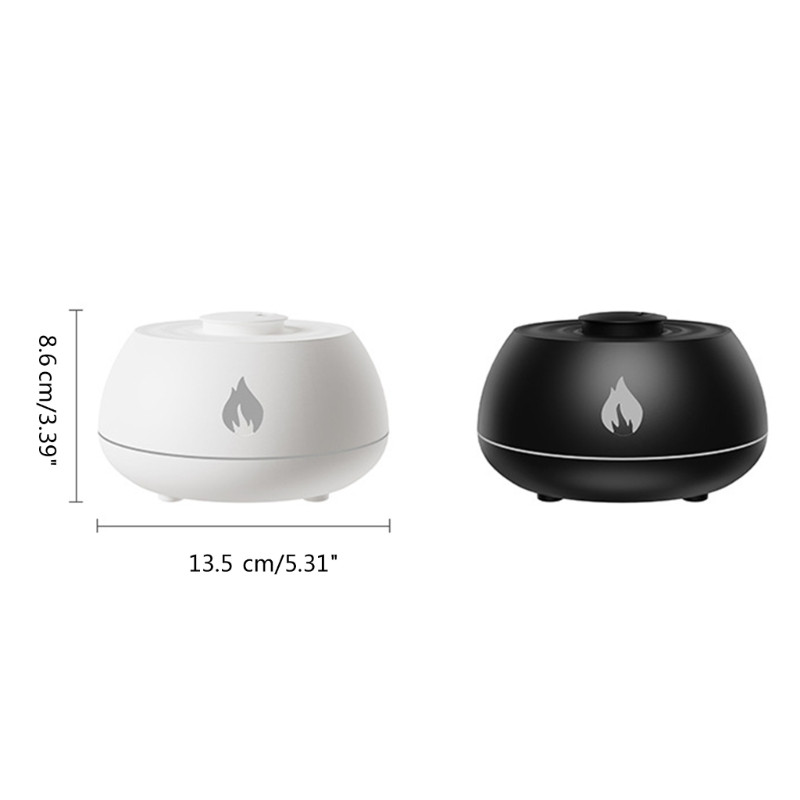 2023 New Flame Essential Oil Diffuser 7 Color Lights Diffuser Super Quiet Humidifier Air Electric Aroma-Diffuser
