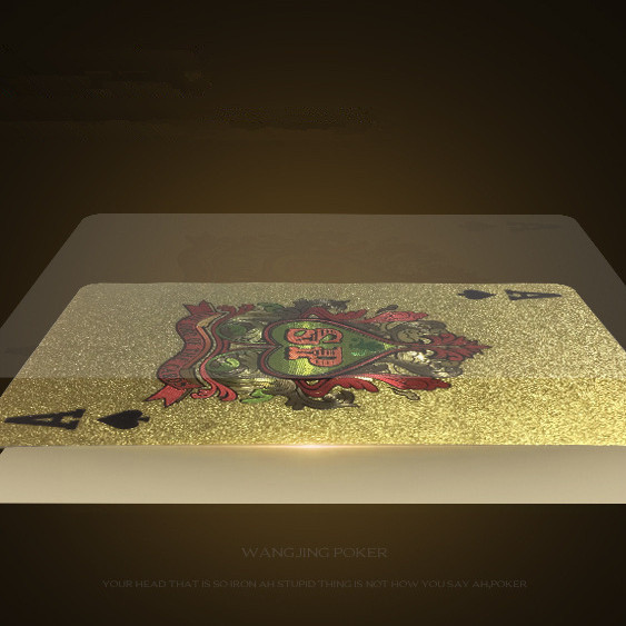 54 τμχ Γνήσιο αδιάβροχο πολυτελές χρυσό ασημένιο φύλλο πόκερ Premium ματ πλαστικά επιτραπέζια παιχνίδια Συλλογή δώρων με κάρτες