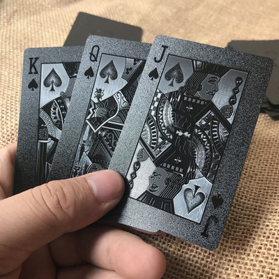 Lattice/Center Spread/Palace Back Colectie de carti de joc Black Diamond Plastic Carti de poker rezistente la apa Creative Gift Bridge