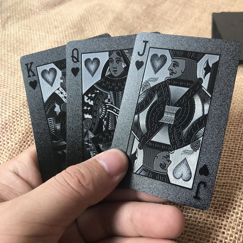 Grotelių / Centrinės erdvės / „Palace Back“ žaidimo kortelių kolekcija Black Diamond Plastic Waterproof Pokerio kortos Creative Gift Bridge