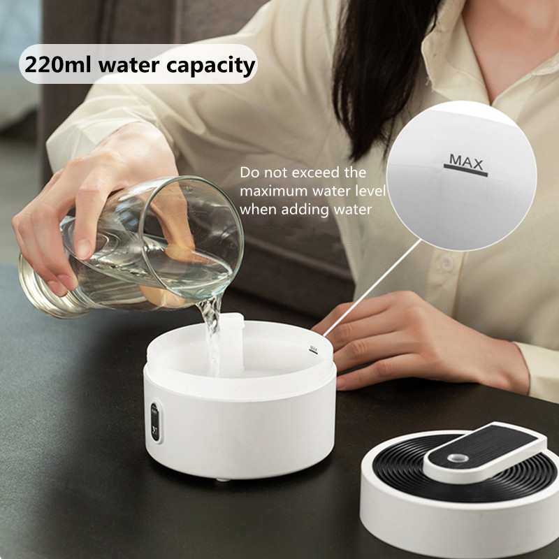 220 ml aroomiteraapia eeterlike õlide difuusor USB õhuniisutaja värvilise LED-lambiga kontoris kodutoa lõhnaõli aroomiudu tegija