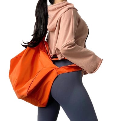 Girls` Yoga Bag Solid Color Customizable Logo Fitness Dance Travel Bag Household Men`s Outdoor Sports One Shoulder Crossbody Bag