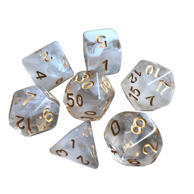 7 vnt. daugiakampiai kauliukai, dvispalviai daugiakampiai žaidimo kauliukai, skirti RPG požemiams ir drakonams DND RPG D20 D12 D10 D8 D6 D4 stalo žaidimui