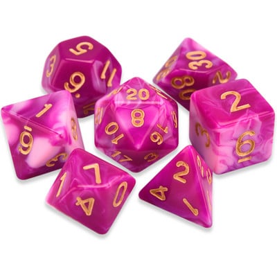 Divu krāsu daudzskaldņu kauliņi D20 D12 D10 D% D8 D6 D4 RPG DND kauliņu spēlēm