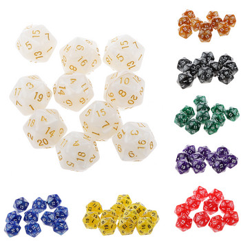 10 τμχ/Σετ D20 χρωματιστό ακρυλικό πολυεδρικό ζάρι 20 όψεων Σετ παιχνιδιών με ζάρια δύο χρωμάτων Swirl DND σετ ζαριών για D&D TRPG Επιτραπέζιο παιχνίδι Ζάρια