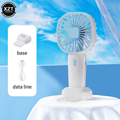 Uus kaasaskantav käeshoitav ventilaator laetav jahutus mini-USB ventilaator koos telefonihoidikuga suvekontori kodu välisjahuti ventilaatori lauaventilaator