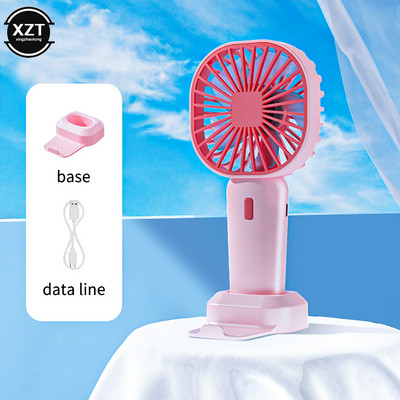 Uus kaasaskantav käeshoitav ventilaator laetav jahutus mini-USB ventilaator koos telefonihoidikuga suvekontori kodu välisjahuti ventilaatori lauaventilaator