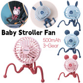 Βεντιλατέρ καροτσιού μωρού Ηλεκτρικός ανεμιστήρας φόρτισης USB Φορητός ανεμιστήρας κάμπινγκ 500mA 3-γρανάζι Ανεμιστήρας με κλιπ ψύξης κυκλοφορητές αέρα για εξωτερικούς χώρους