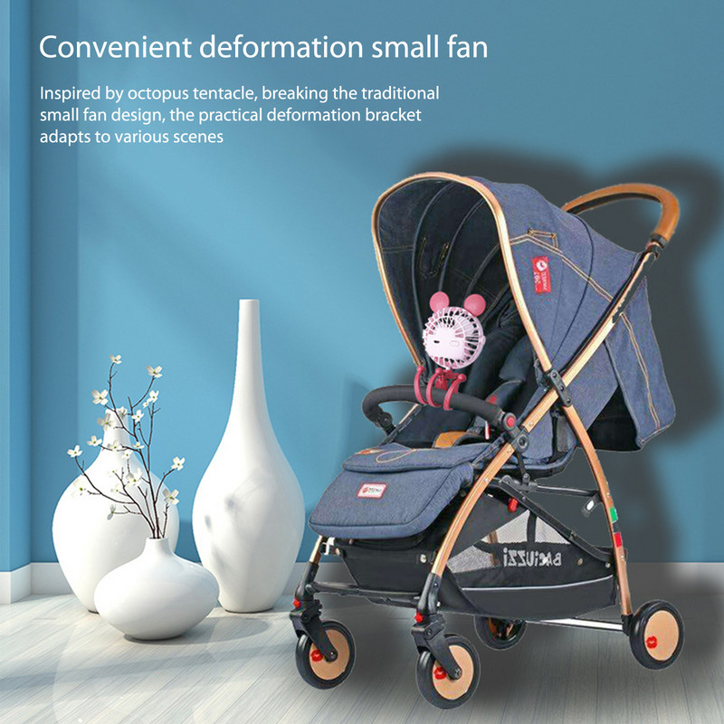 Βεντιλατέρ καροτσιού μωρού Ηλεκτρικός ανεμιστήρας φόρτισης USB Φορητός ανεμιστήρας κάμπινγκ 500mA 3-γρανάζι Ανεμιστήρας με κλιπ ψύξης κυκλοφορητές αέρα για εξωτερικούς χώρους