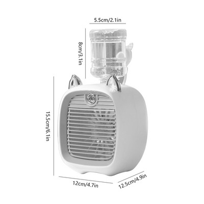 1200 mAh stalinis aprasojimo ventiliatorius USB įkraunamas vandens aušinimo ventiliatorius, reguliuojamas tinklelis stalinis oro aušintuvas, keičiamas vandens bakas, skirtas naudoti patalpose