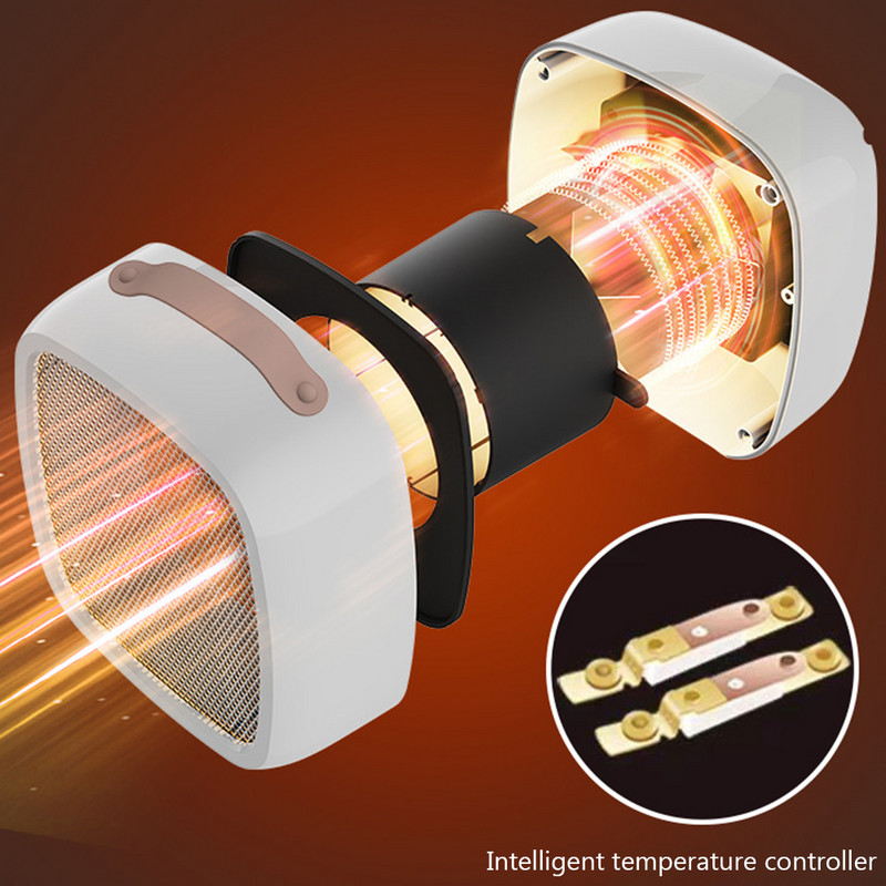 Elektriline küttekeha 500 W kiirsoojendus Kerge sisekontori majapidamiskütteventilaator Kaasaskantav lauaarvuti soojaõhukütteseade