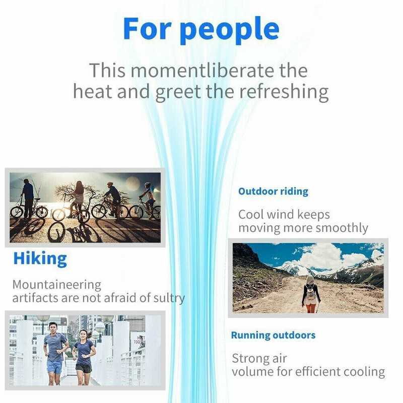 Hordozható derékkapcsos ventilátor 4000 mAh, 3 sebességes, újratölthető, kéz nélküli, övtestű ventilátor kültéri munkákhoz, farmhoz, túrázáshoz, kempingezéshez, utazáshoz