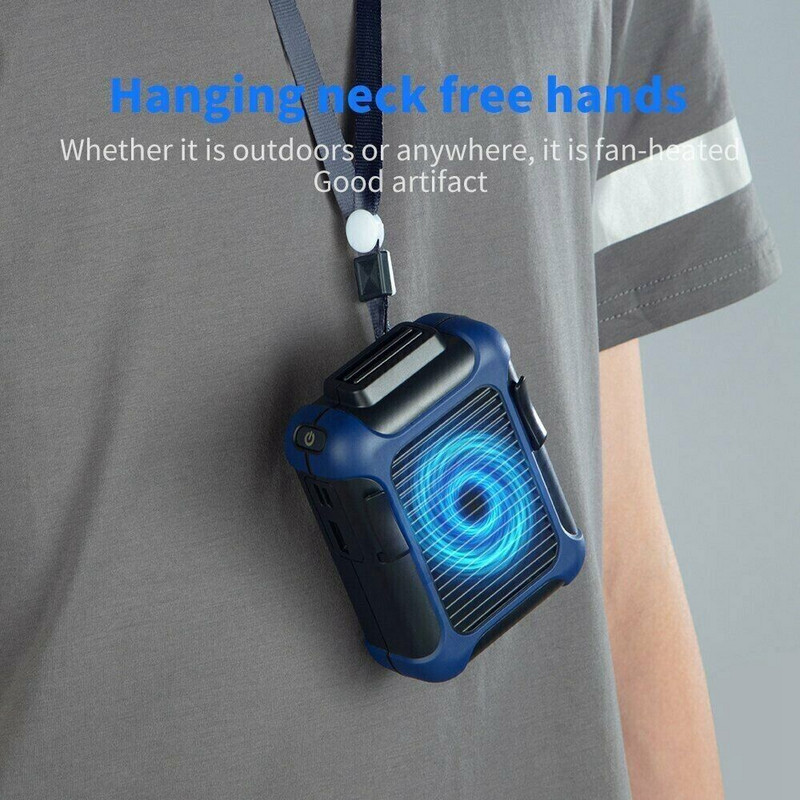 Hordozható derékkapcsos ventilátor 4000 mAh, 3 sebességes, újratölthető, kéz nélküli, övtestű ventilátor kültéri munkákhoz, farmhoz, túrázáshoz, kempingezéshez, utazáshoz