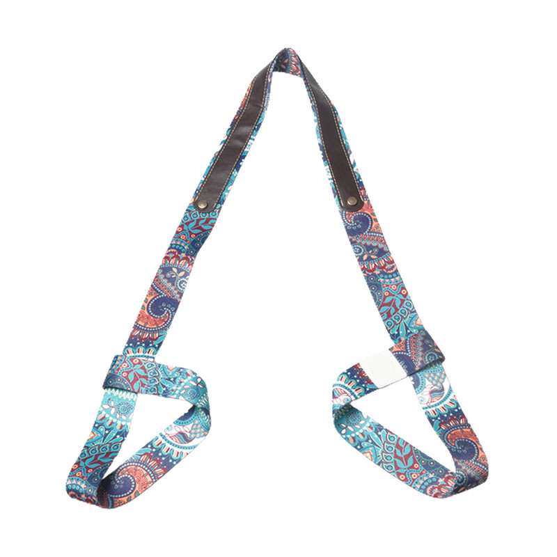 Tornaterem jógaszőnyeg pánt tartós univerzális öv gyakorlat nyomtatott heveder Sport Fitness hordozó heveder váll állítható hurkok