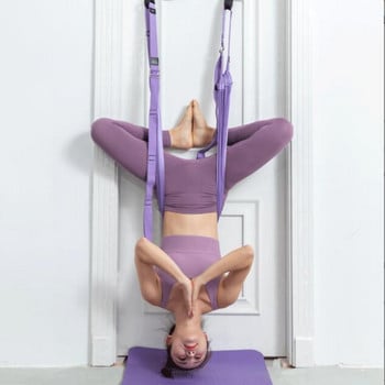 Aerial yoga σχοινί γιόγκα one word άλογο ανοιχτό ισχίο stretch yoga με ανεστραμμένο σχοινί τραβήγματος ζώνης που χωρίζει κατώτερη μέση προπονητής