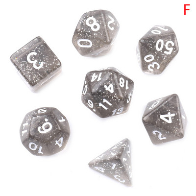Daugiakampis 7 kauliukų dviejų atspalvių sūkurinis-DND kauliukų rinkinys, skirtas RPG/MTG D4 D6 D8 D10 D% D12 D20 žaidimai su kauliukais 7 vnt/komplektas Šeimos vakarėlių stalo žaidimai