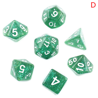 Daugiakampis 7 kauliukų dviejų atspalvių sūkurinis-DND kauliukų rinkinys, skirtas RPG/MTG D4 D6 D8 D10 D% D12 D20 žaidimai su kauliukais 7 vnt/komplektas Šeimos vakarėlių stalo žaidimai