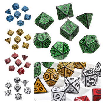 Hot Multi-Sided 7-Die Dice Set Game Dice For TRPG DND Accessories Polyhedral D4 D6 D8 D10 D12 D20 Dice For TRPG DND Accessories