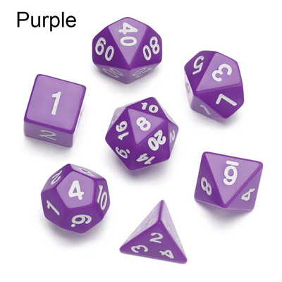 Karštas daugiapusis 7 kauliukų rinkinys Žaidimo kauliukai skirti TRPG DND priedams Daugiakampis D4 D6 D8 D10 D12 D20 kauliukas TRPG DND priedams