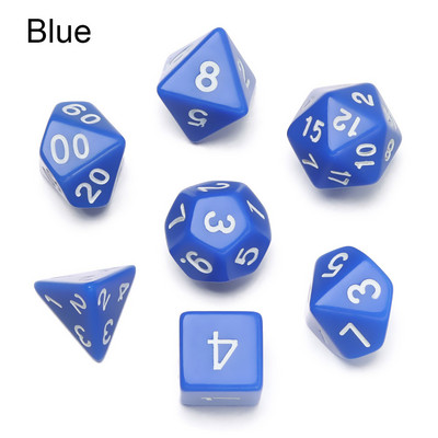 Karštas daugiapusis 7 kauliukų rinkinys Žaidimo kauliukai skirti TRPG DND priedams Daugiakampis D4 D6 D8 D10 D12 D20 kauliukas TRPG DND priedams