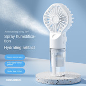 Nešiojamas rankinis purškimo ventiliatorius 4 greičių reguliuojamas vėjo greitis USB įkraunamas rankinis ventiliatorius lauko oro aušintuvas