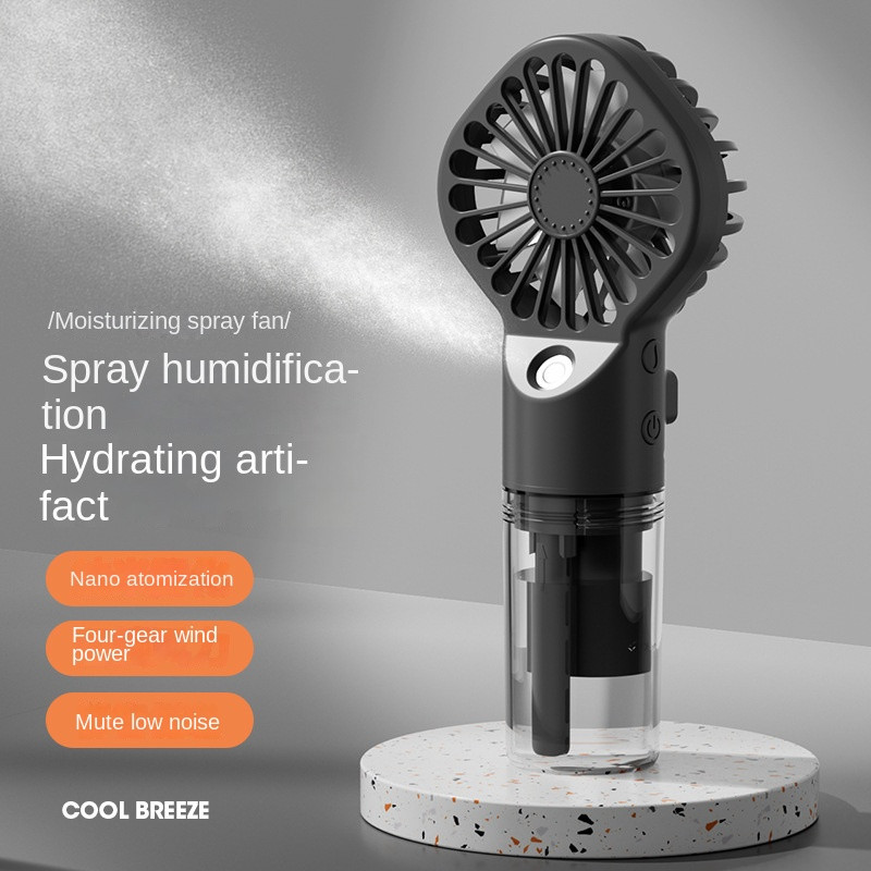 Nešiojamas rankinis purškimo ventiliatorius 4 greičių reguliuojamas vėjo greitis USB įkraunamas rankinis ventiliatorius lauko oro aušintuvas