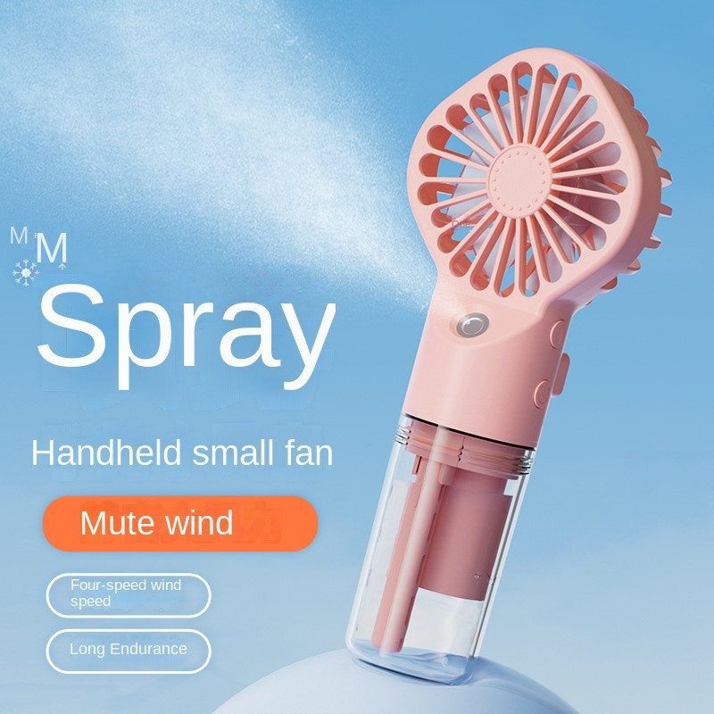 Nešiojamas rankinis purškimo ventiliatorius 4 greičių reguliuojamas vėjo greitis USB įkraunamas rankinis ventiliatorius lauko oro aušintuvas