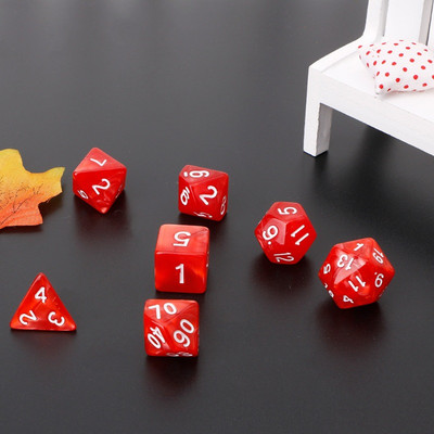7 gab. jaunu dubultkrāsu kauliņu daudzskaldņu galda spēļu digitālie kauliņi DND TRPG RPG D20 D12 D10 D8 D6 D4 galda spēļu kauliņu komplektam