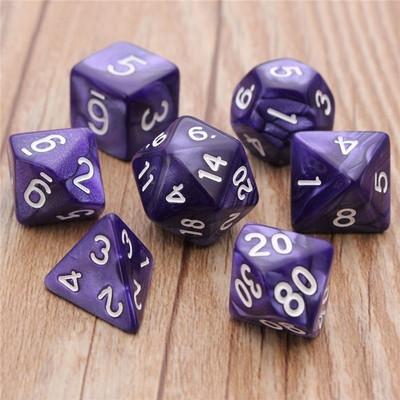 7 gab. jaunu dubultkrāsu kauliņu daudzskaldņu galda spēļu digitālie kauliņi DND TRPG RPG D20 D12 D10 D8 D6 D4 galda spēļu kauliņu komplektam