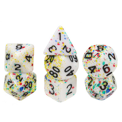 7 gab. jaunu dubultkrāsu kauliņu daudzskaldņu galda spēļu digitālie kauliņi DND TRPG RPG D20 D12 D10 D8 D6 D4 galda spēļu kauliņu komplektam