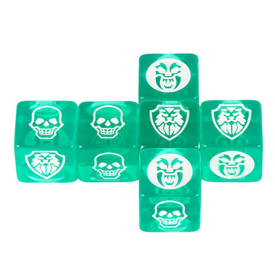 Παιχνίδι Dice 6τμχ D6 Dice Διαφανές πράσινο κίτρινο μωβ Αδιαφανές μαύρο λευκό για επιτραπέζιο παιχνίδι