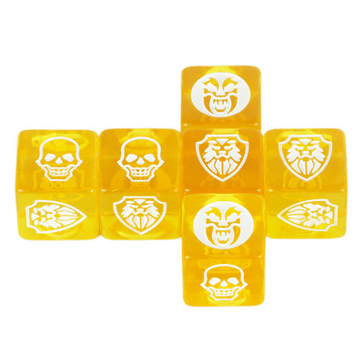 Παιχνίδι Dice 6τμχ D6 Dice Διαφανές πράσινο κίτρινο μωβ Αδιαφανές μαύρο λευκό για επιτραπέζιο παιχνίδι