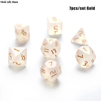 Iridescent Glitter Polyhedral Dice Set D4 D6 D8 D10 D% D12 D20 for επιτραπέζιο παιχνίδι