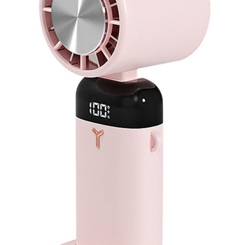 Ръчен настолен вентилатор USB акумулаторен сгъваем въздушен охладител 3600mAh ултра тих LED цифров дисплей за домашен офис общежитие за пътуване
