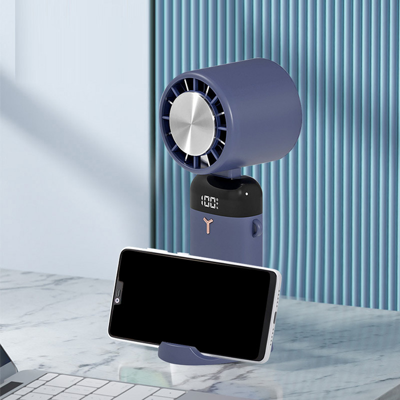 Ručni stolni ventilator USB punjivi sklopivi hladnjak zraka 3600mAh Ultra tihi LED digitalni zaslon za kućni ured Putna spavaonica
